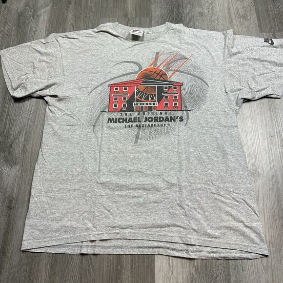 Vintage Nike Michael Jordan Air Jordan The Restaurant T-shirt Nike White Tag L - Picture 1 of 6